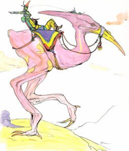 Chocobo concept art from Final Fantasy III